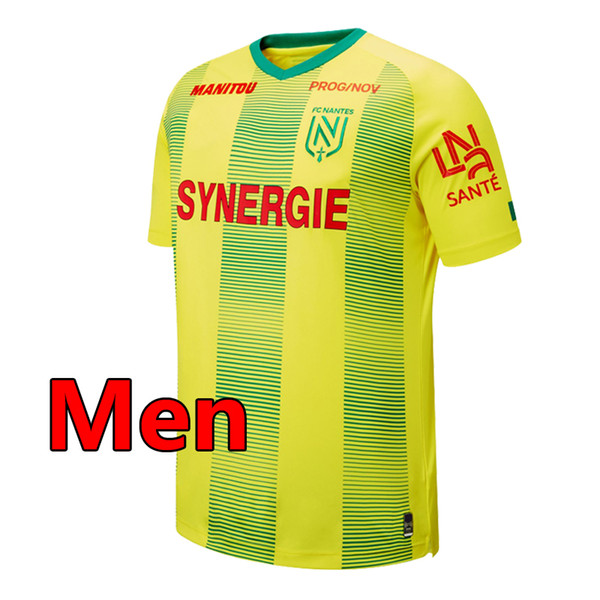 Men's Ligue 1 FC Nantes jerseys 2019 2020 home Soccer Jersey 19 20 Ligue 1 FC Nantes Sala Coulibaly Soccer Jersey Running Jerseys