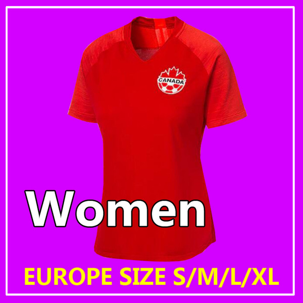 New 2019 World cup Canada women home Soccer Jersey 19/20 away White HOILETT Football shirt 2019 2020 Canada women's jerseys Running Jerseys