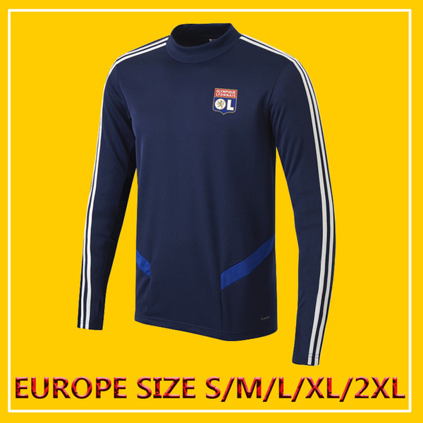 2019 2020 Olympique Lyon Team Training Long Sleeve Jersey 19 20 Olympique Lyon Long Sleeve Jacket pants Training Suit Training tracksuit