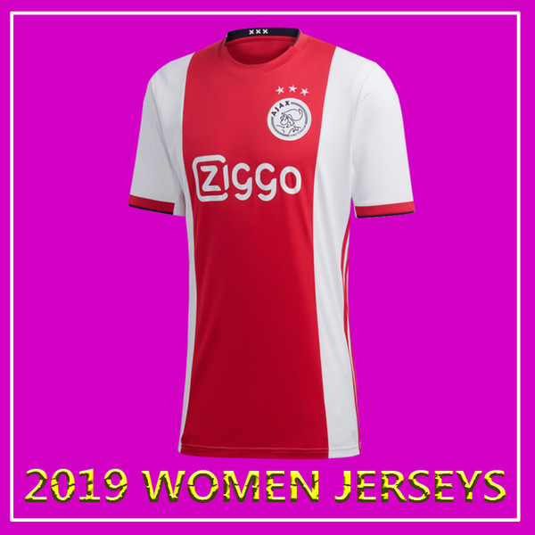 women jerseys DE JONG TADIC 2019 2020 AJAX FC women soccer jerseyS HUNTELAAR ZIYECH CRUYFF jerseys19 20 lady football shirt Netherland voet