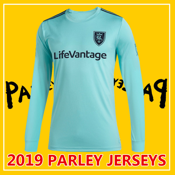 2019 Parley MLS Real Long sleeve soccer jerseys Salt Lake Football shirt 19 20 MLS Parley Salt Lake Long sleeve jerseys