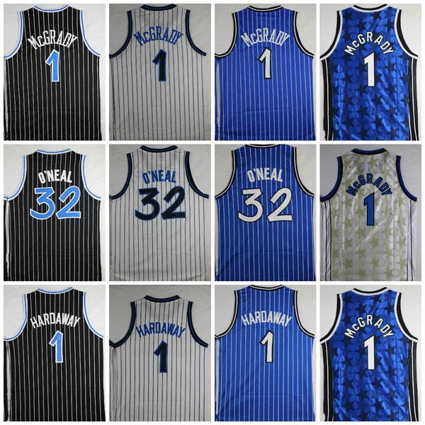 Top Quality Shaquille #32 O Neal Jersey Penny #1 Hardaway Jerseys Tracy #1 McGrady Jerseys Stitched College Shirts Mens O'Neal Shirts S-XXL