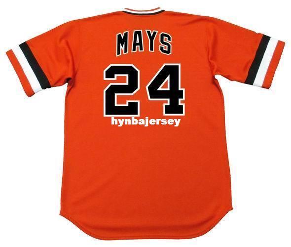 Cheap Custom WILLIE MAYS San Francisco Stitched Majestic Cooperstown Alternate Baseball Jersey Retro Mens Jerseys Running