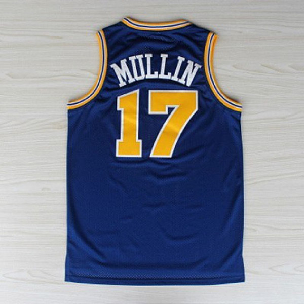 Men's #17 Chris Mullin #15 Latrell Sprewell basketball Jersey Stitched Retro basketball Jerseys Retro Chris Mullin Jersey Ncaa College