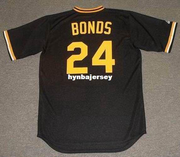 Cheap Custom BARRY BONDS Pittsburgh Stitched Majestic Cooperstown Baseball Jersey Retro Mens Jerseys Running