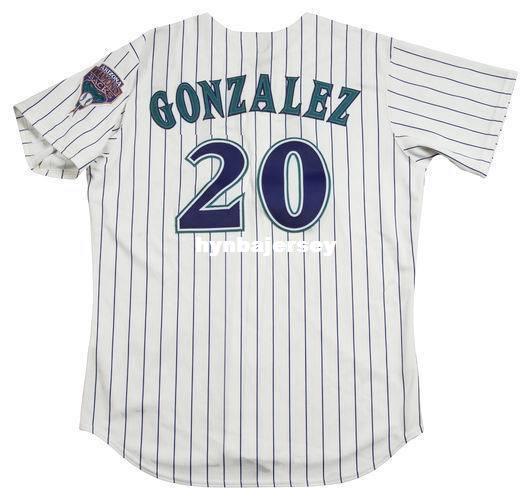 Cheap Custom LUIS GONZALEZ Arizona Stitched 2001 Majestic Vintage Home Baseball Jersey Retro Mens Jerseys Running