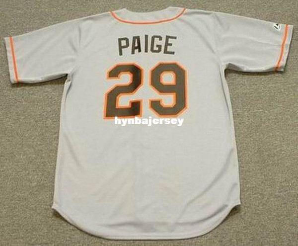 Cheap Custom SATCHEL PAIGE St. Louis Browns 1951 Majestic Cooperstown Baseball Jersey Retro Mens Jerseys Running