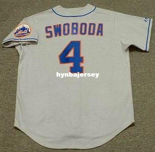 Cheap Custom RON SWOBODA New York Stitched 1969 Majestic Cooperstown Away Baseball Jersey Retro Mens Jerseys Running