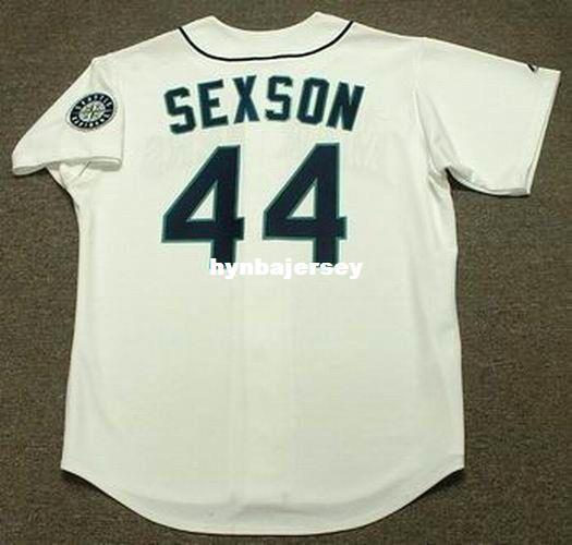 Cheap Custom RICHIE SEXSON Seattle Stitched 2005 Majestic Vintage Home Baseball Jersey Retro Mens Jerseys Running