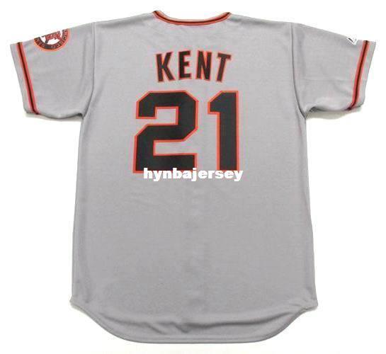 Cheap Custom JEFF KENT San Francisco Stitched 2002 Majestic Vintage Away Baseball Jersey Retro Mens Jerseys Running