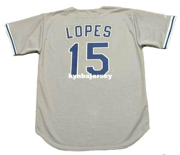 Cheap Custom DAVEY LOPES Los Angeles Stitched 1981 Majestic Vintage Away Baseball Jersey Retro Mens Jerseys Running