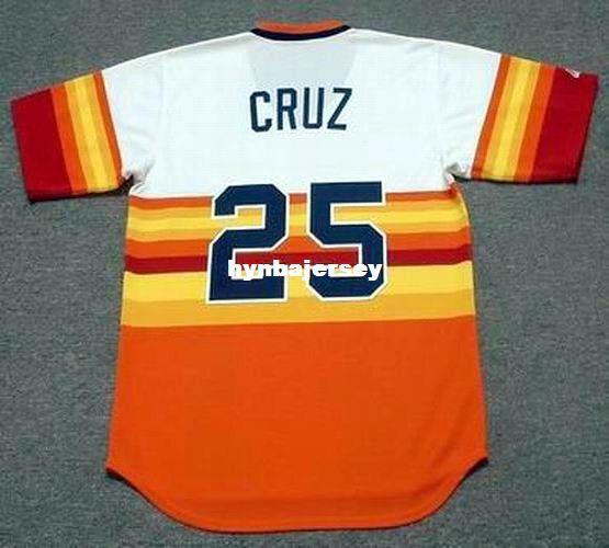 Cheap Custom JOSE CRUZ Houston Stitched 1980 Majestic Cooperstown Home Baseball Jersey Retro Mens Jerseys Running