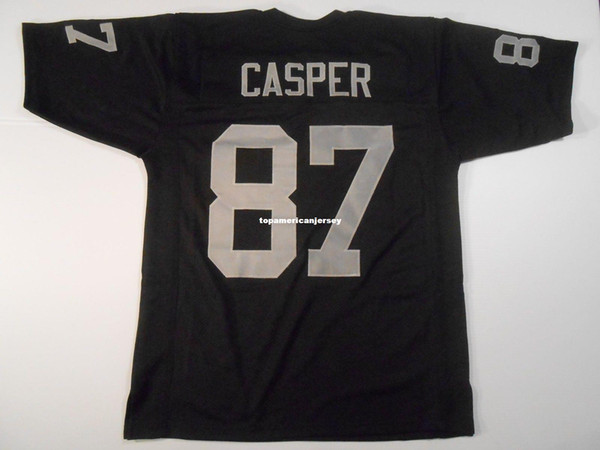 Cheap Retro custom Sewn Stitched #87 Dave Casper Black MITCHELL & NESS Jersey Top S-5XL,6XL Men's Football Jerseys Rugby