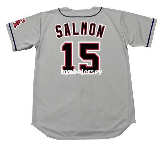 Cheap Custom TIM SALMON California Stitched 1996 Majestic Vintage Away Baseball Jersey Retro Mens Jerseys Running