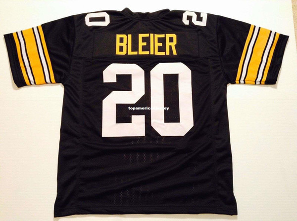 Cheap Retro custom Sewn Stitched #20 Rocky Bleier Black MITCHELL & NESS Jersey Top S-5XL,6XL Men's Football Jerseys Rugby