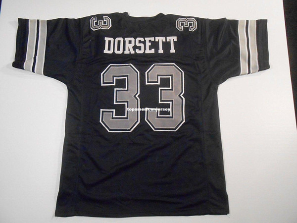 Cheap Retro custom Sewn Stitched #33 Tony Dorsett Blue MITCHELL & NESS Jersey Men's Football Jerseys Running