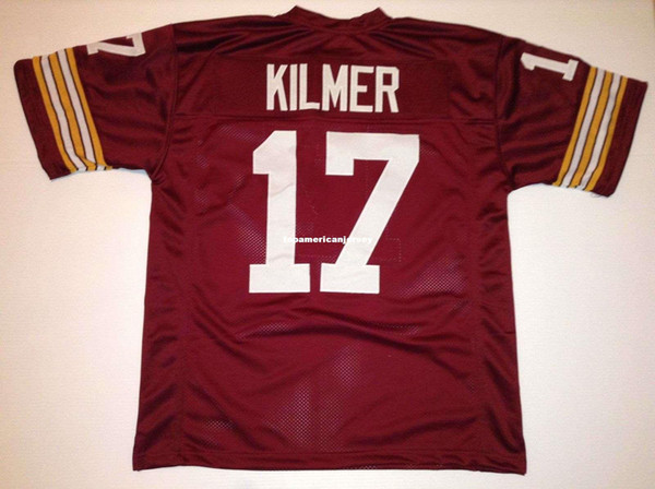 Cheap Retro custom Sewn Stitched y Kilmer Burgundy MITCHELL & NESS Jersey Top S-5XL,6XL Men's Football Jerseys Rugby