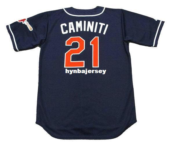 Cheap Custom KEN CAMINITI San Diego Stitched 1997 Majestic Vintage Alternate Baseball Jersey Retro Mens Jerseys Running