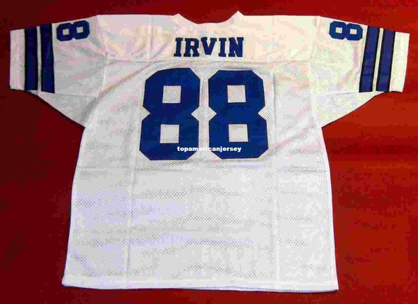 Cheap retro #88 MICHAEL IRVIN CUSTOM MITCHELL & NESS Jersey white Mens Stitching Top S-5XL,6XL Football Jerseys Running