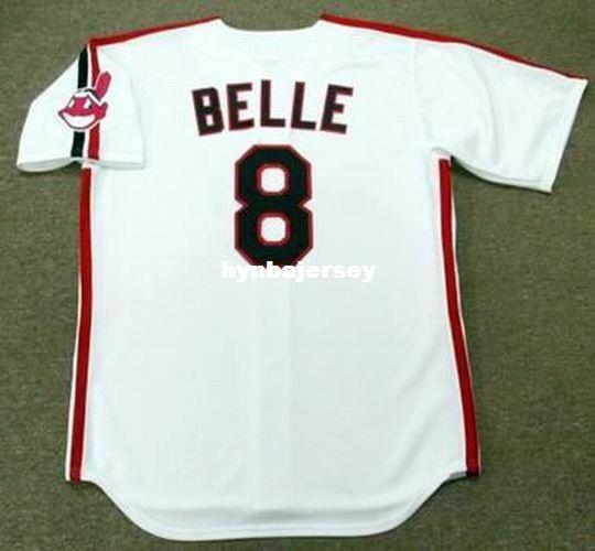 Cheap Custom ALBERT BELLE Cleveland Stitched 1993 Majestic Vintage Home Baseball Jersey Retro Mens Jerseys Running