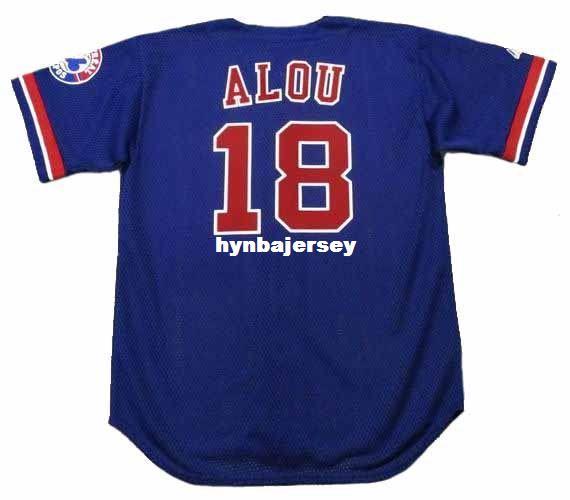 Cheap Custom MOISES ALOU Montreal Stitched 1994 Majestic Vintage Baseball Jersey Retro Mens Jerseys Running