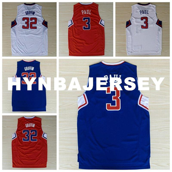 2016 #3 Paul Jersey,Stitched High Quality Wholesale Basketball Jerseys,#32 Blake Griffin Jersey camiseta baloncesto Ncaa College