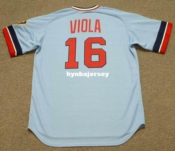 Cheap Custom FRANK VIOLA Minnesota Stitched 1984 Majestic Cooperstown Away Baseball Jersey Retro Mens Jerseys Running