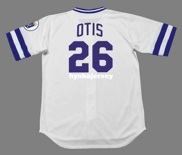 Cheap Custom AMOS OTIS Kansas City Stitched 1983 Majestic Cooperstown Home Baseball Jersey Retro Mens Jerseys Running