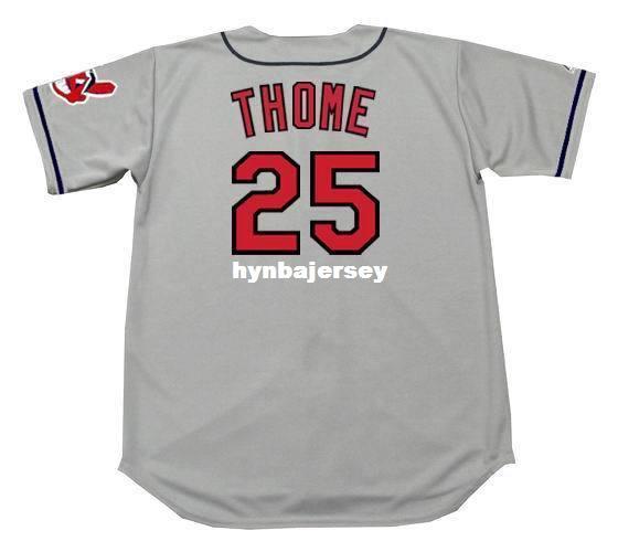 Cheap Custom JIM THOME Cleveland Stitched 1997 Majestic Vintage Away Baseball Jersey Retro Mens Jerseys Running