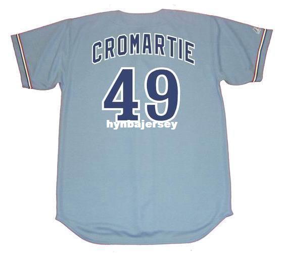 Cheap Custom WARREN CROMARTIE Montreal Stitched 1978 Majestic Cooperstown Away Baseball Jersey Retro Mens Jerseys Running