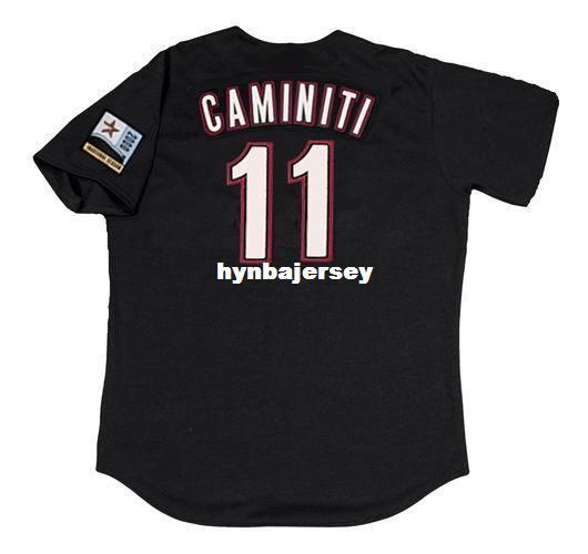 Cheap Custom KEN CAMINITI Houston Stitched 2000 Majestic Vintage Alternate Baseball Jersey Retro Mens Jerseys Running