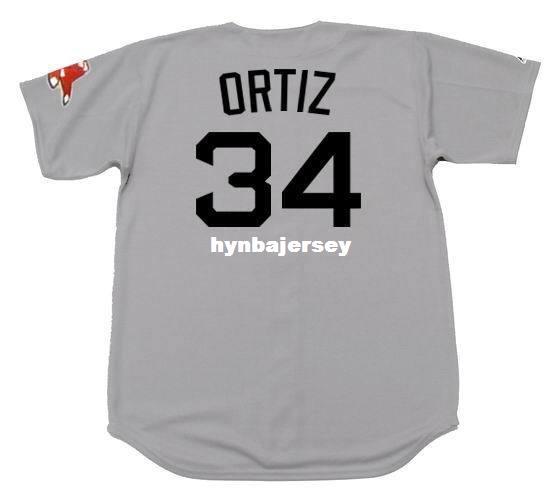 Cheap Custom DAVID ORTIZ Boston Stitched 2009 Majestic Vintage Away Baseball Jersey Retro Mens Jerseys Running