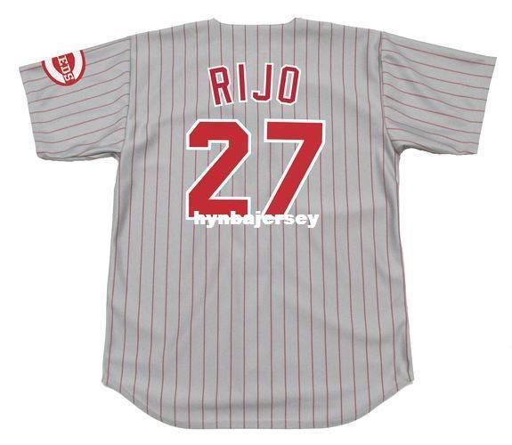 Cheap Custom JOSE RIJO Cincinnati Stitched 1993 Majestic Vintage Away Baseball Jersey Retro Mens Jerseys Running