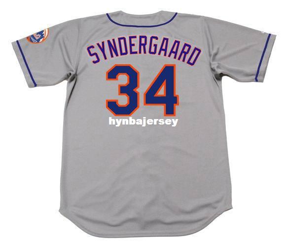 Cheap Custom NOAH SYNDERGAARD New York Stitched Majestic Away Baseball Jersey Retro Mens Jerseys Running