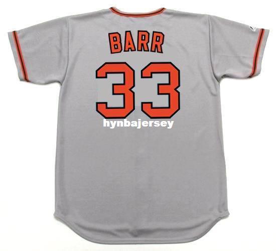 Cheap Custom JIM BARR San Francisco Stitched 1973 Majestic Cooperstown Away Baseball Jersey Retro Mens Jerseys Running