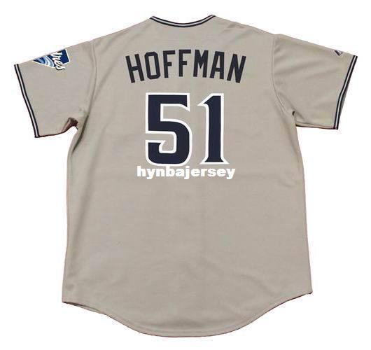 Cheap Custom TREVOR HOFFMAN San Diego Stitched 2006 Majestic Vintage Away Baseball Jersey Retro Mens Jerseys Running