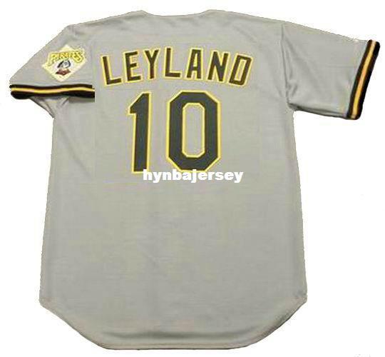 Cheap Custom JIM LEYLAND Pittsburgh Stitched 1992 Majestic Vintage Away Baseball Jersey Retro Mens Jerseys Running