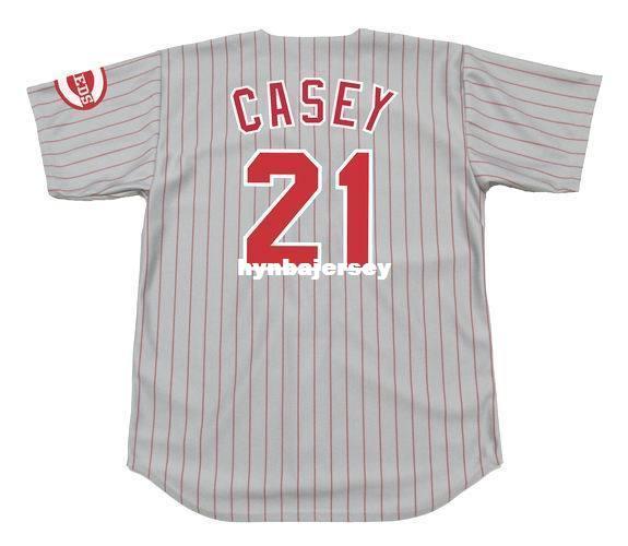 Cheap Custom SEAN CASEY Cincinnati Stitched 1998 Majestic Vintage Away Baseball Jersey Retro Mens Jerseys Running