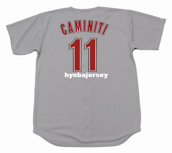 Cheap Custom KEN CAMINITI Houston Stitched 2000 Majestic Vintage Away Baseball Jersey Retro Mens Jerseys Running