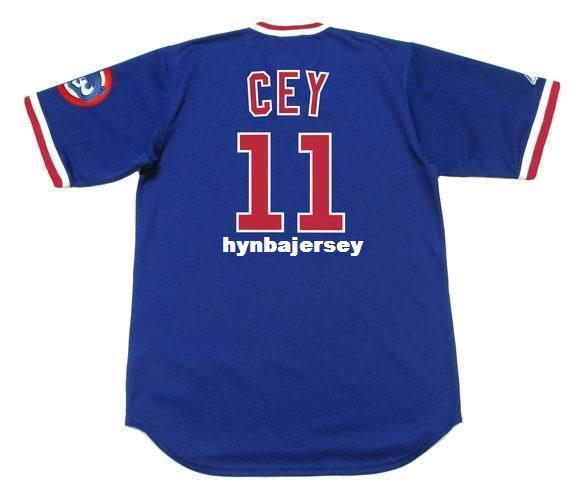 Cheap Custom RON CEY Chicago Stitched 1984 Majestic Cooperstown Vintage Baseball Jersey Retro Mens Jerseys Running