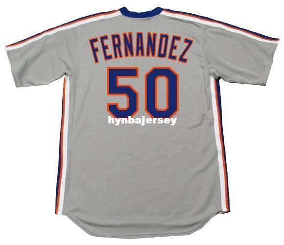 Cheap Custom SID FERNANDEZ New York Stitched 1987 Majestic Cooperstown Away Baseball Jersey Retro Mens Jerseys Running