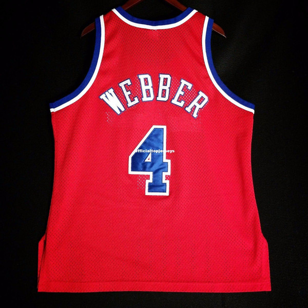 100% Stitched Chris Webber Champion Bullets Jersey L Mens Vest Size XS-6XL Stitched basketball Jerseys Ncaa