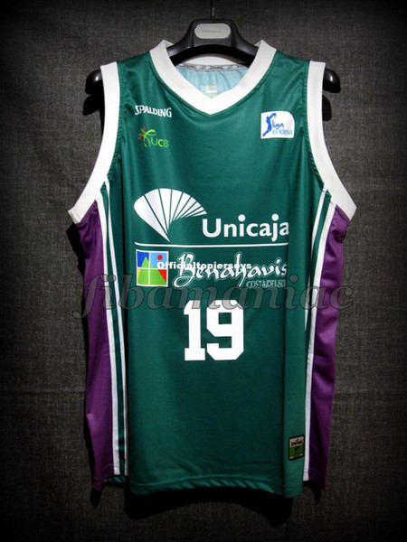 FIBA MINDAUGAS KUZMINSKAS #19 UNICAJA MALAGA GENUINE JERSEY high quality Sewn Mens Vest Top Size XS-6XL Stitched basketball Jerseys Ncaa