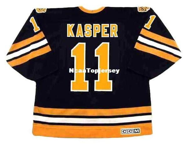 custom Mens Jerseys #11 STEVE KASPER Boston Bruins 1988 CCM Vintage Away Hockey Jersey Cheap Retro Hockey Jersey