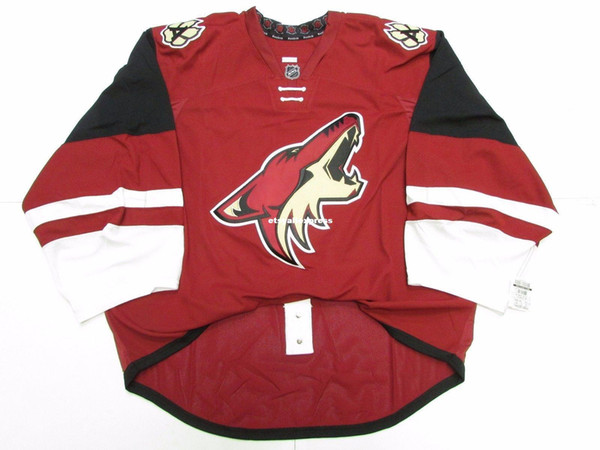 Wholesale customization ARIZONA COYOTES NEW HOME JERSEY GOALIE CUT Mens Stitched Personalized hockey Jerseys