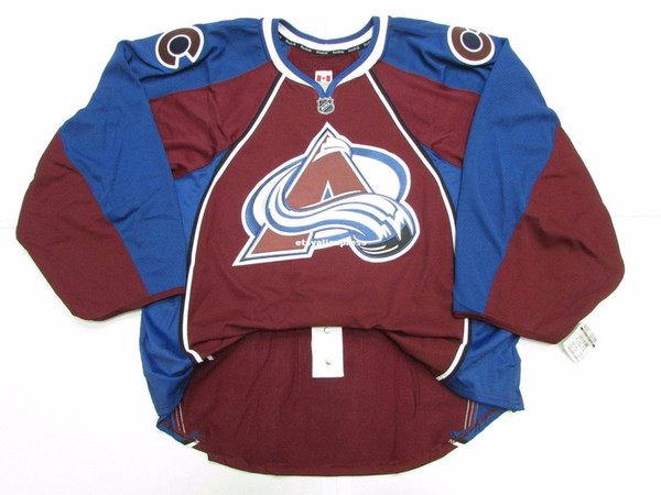 Wholesale customization COLORADO AVALANCHE NEW HOME JERSEY GOALIE CUT Mens Stitched Personalized hockey Jerseys