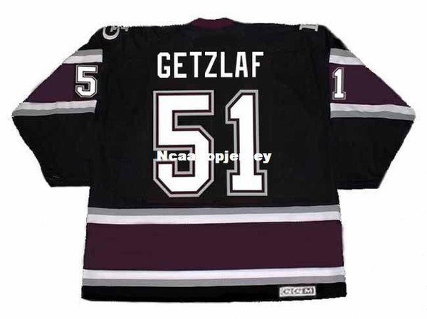 custom Mens Jerseys #51 RYAN GETZLAF Anaheim Mighty Ducks 2005 CCM Vintage Alternate Cheap Retro Hockey Jersey