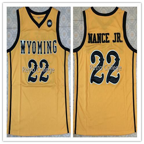 2018 New #22 Larry Nance Jr Wyoming College Basketball Jersey Embroidery Stitched Custom any Number and name Jerseys XS-6XL Vest Jerseys Nca