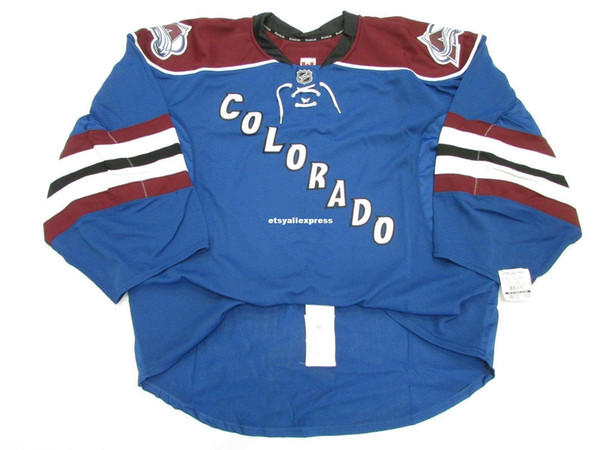 Wholesale customization COLORADO AVALANCHE THIRD TEAM ISSUED JERSEY GOALIE CUT Mens Stitched Personalized hockey Jerseys