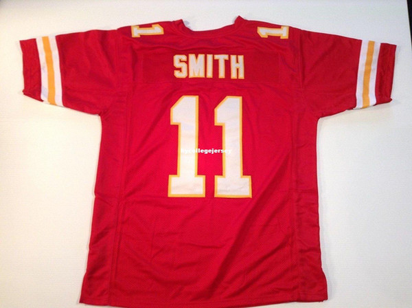 Cheap Retro custom Sewn Stitched #11 Alex Smith Red MITCHELL & NESS Jersey High-end Men's Football Jerseys College NCAA